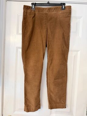 J Jill acorn ultra soft stretch Corduroy Pull-On strait leg Pants - size 12